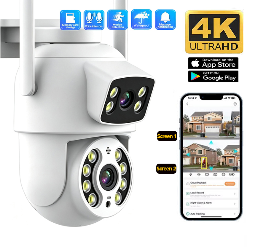 Home Office Email - Kamera monitoringu 8MP 4K Wifi z