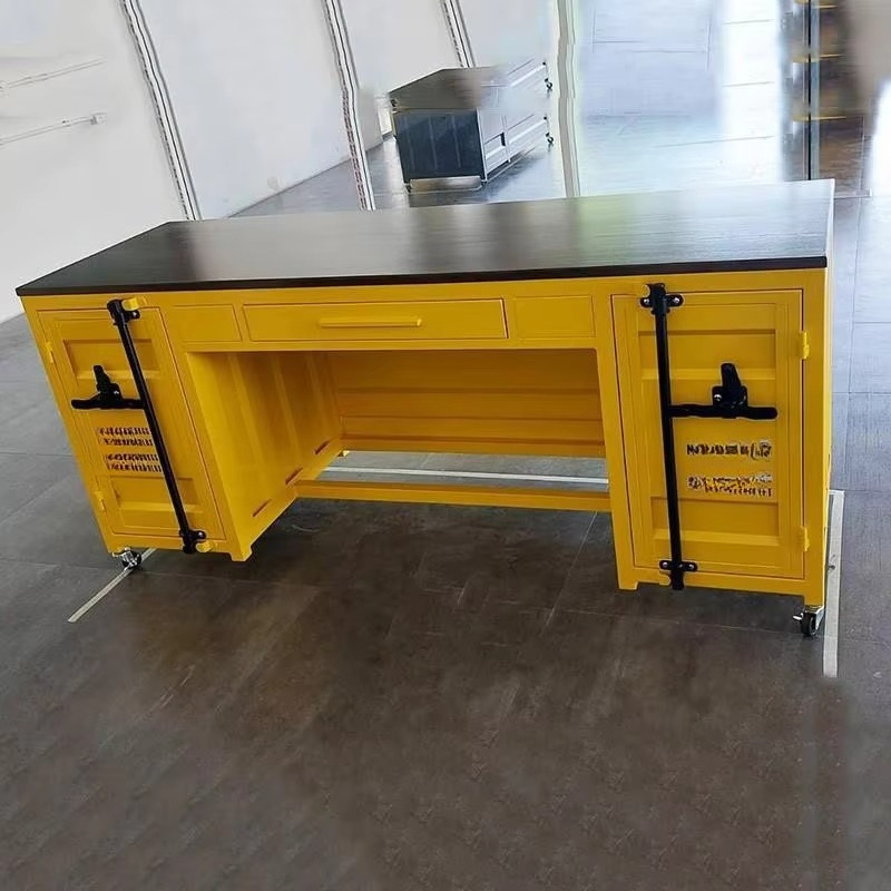 Home Office Industrial Style - Biurko komputerowe w stylu industrialnym, metalowe