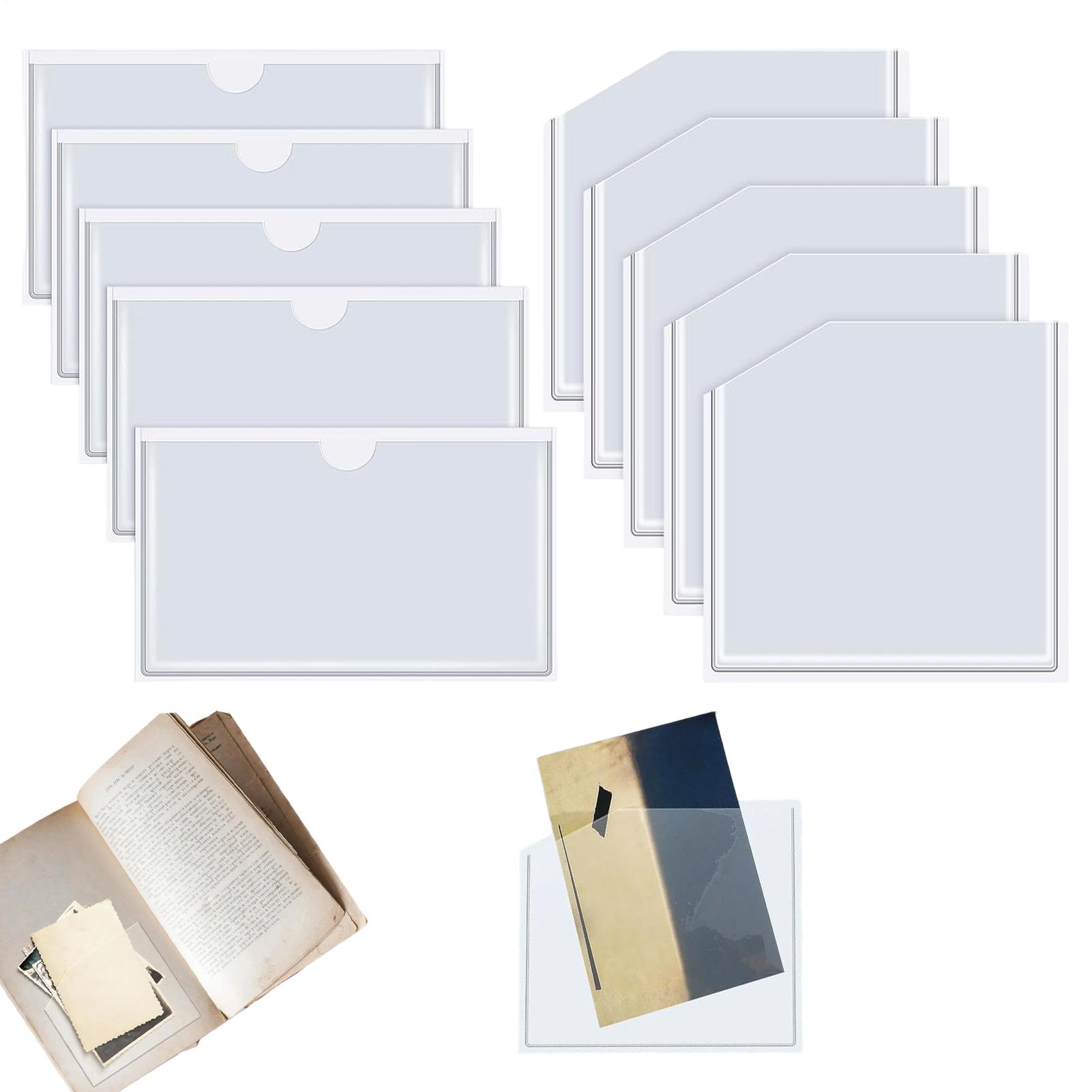 Home Office Library - Przezroczyste, samoprzylepne kieszonki, pyłoszczelne osłonki, 10