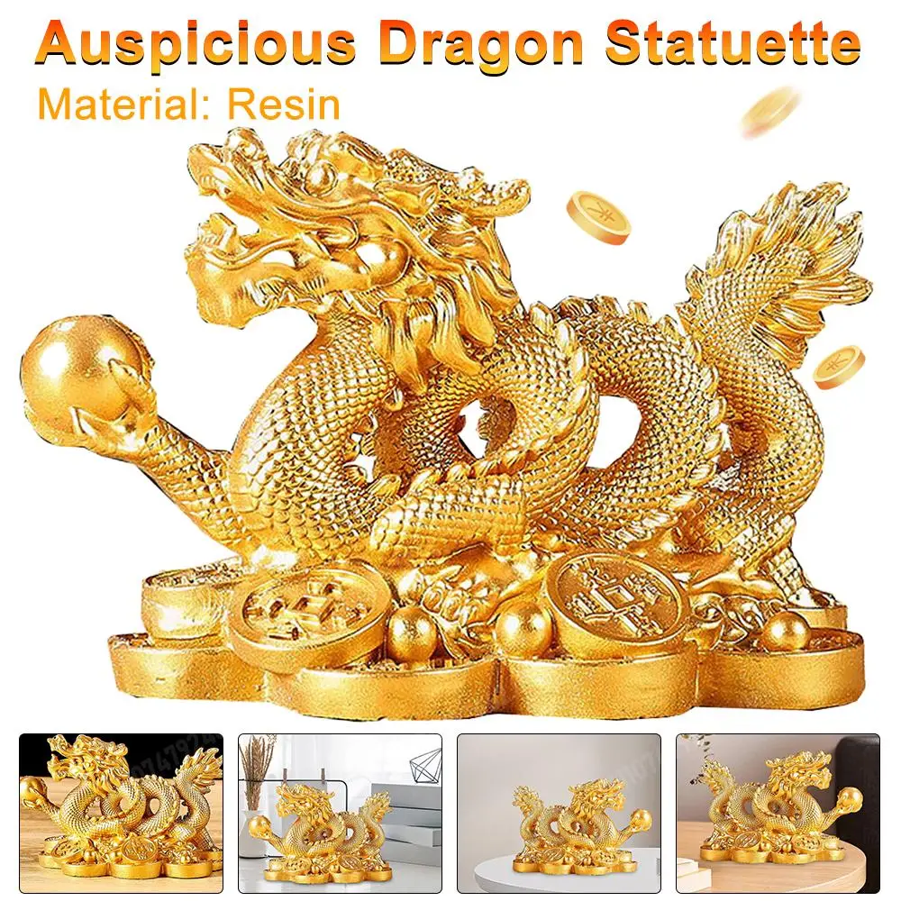 Home Office 2024 - 2024 Chińska statuetka smoka Auspicious Money