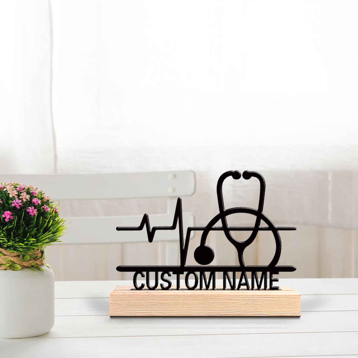 Home Office Industrial Style - 1 szt. Dziwna, personalizowana, medyczna statuetka