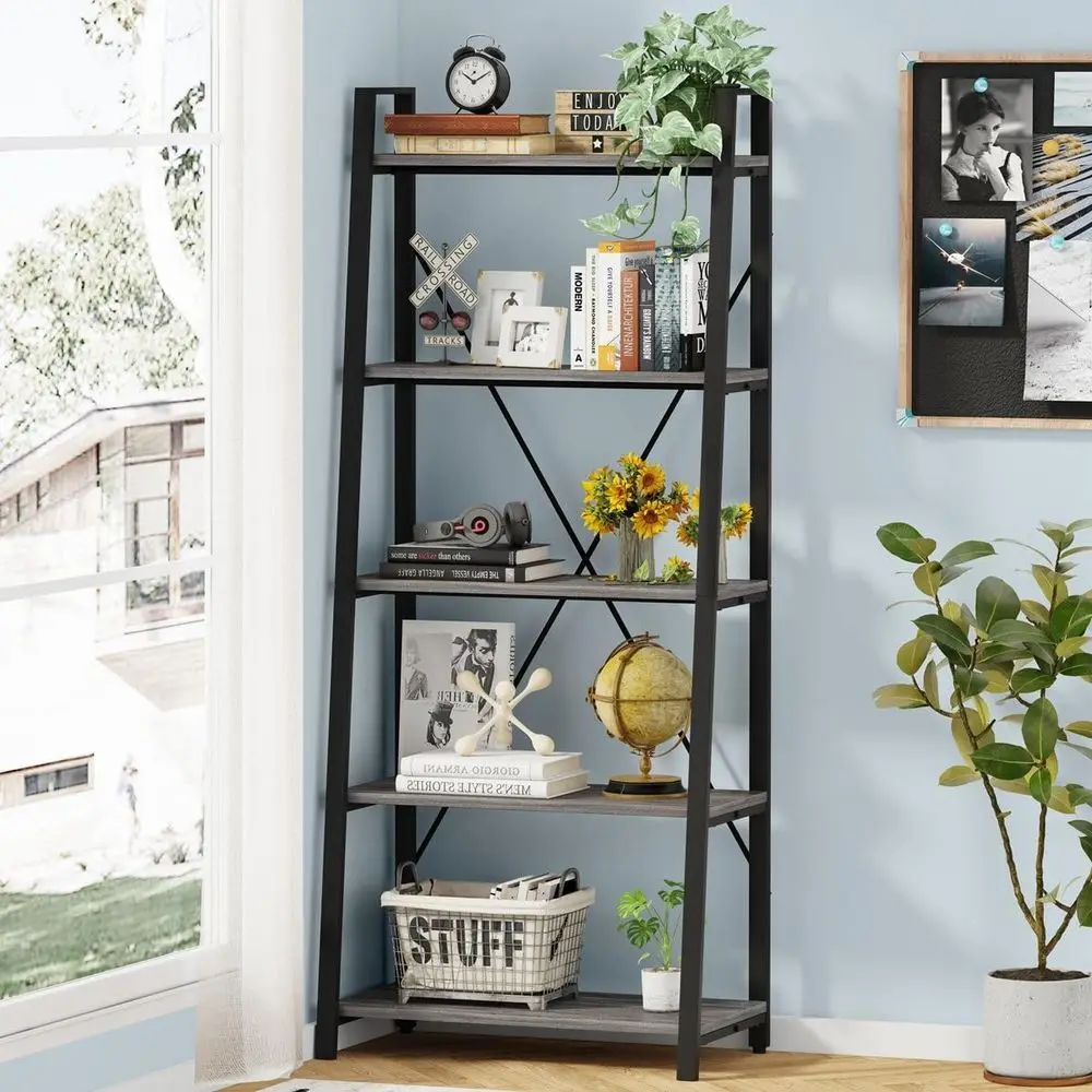 5-poziomowy regał drabinkowy,  – Home Office Industrial Style recenzja i cena