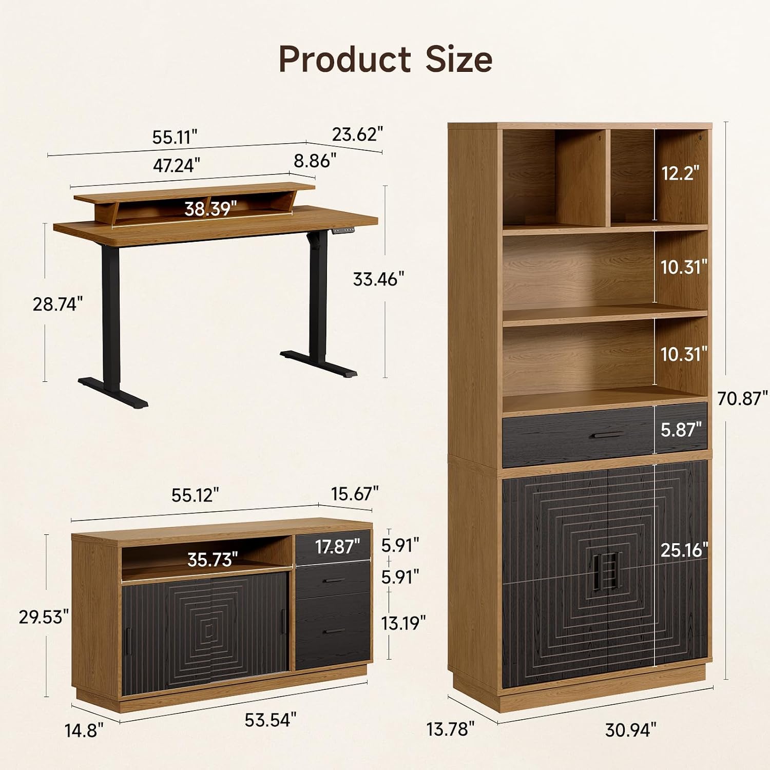 Nowoczesny zestaw biurka i sto – Home Office Furniture Sets recenzja i cena