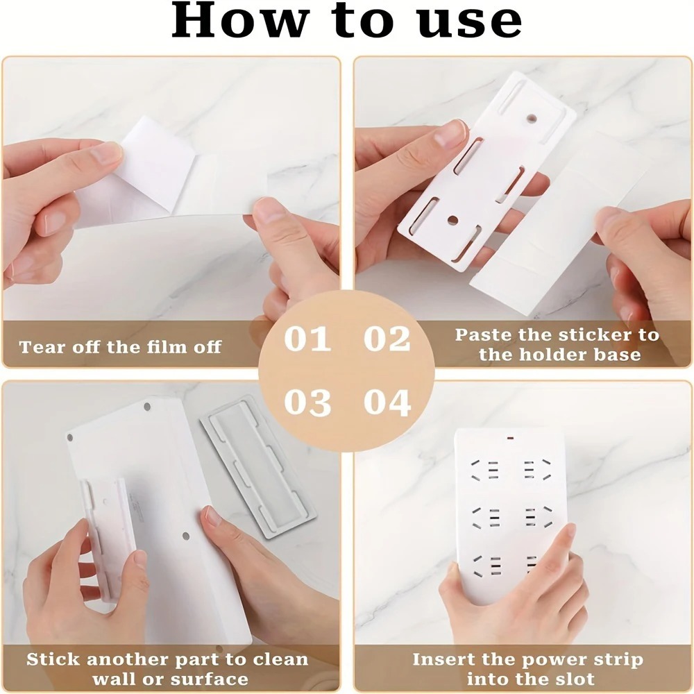 4 szt. uchwytów na listwę zasi – Power Strip Desk recenzja i cena