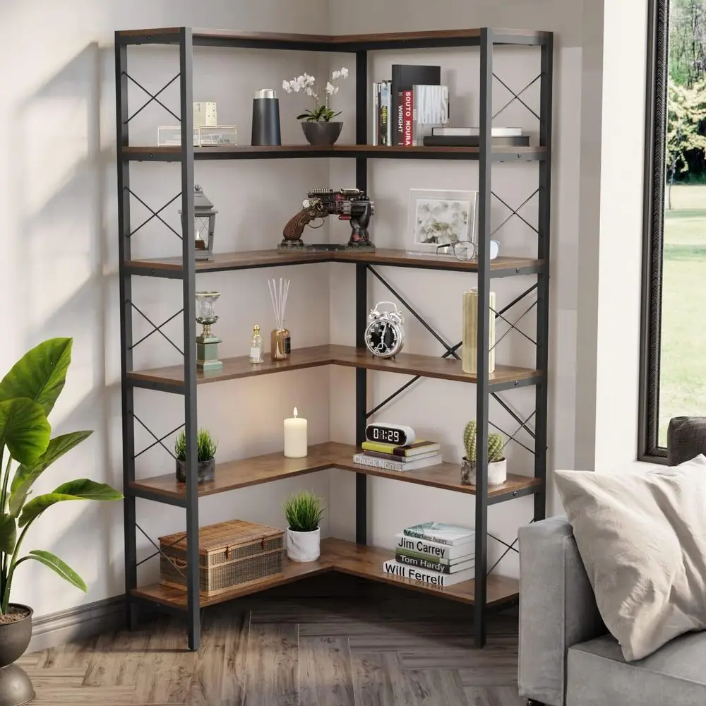 6-poziomowy duży regał w kszta – Home Office Industrial Style recenzja i cena