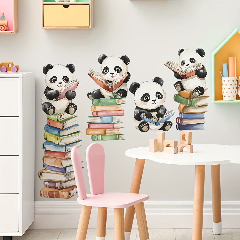 Naklejki ścienne Panda z kresk – Home Office Library recenzja i cena