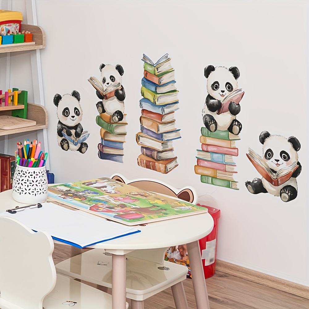 Naklejki ścienne Panda z kresk – Home Office Library recenzja i cena