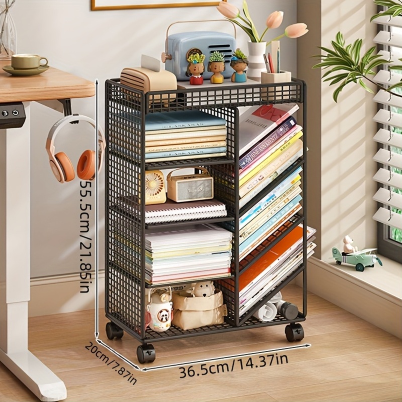 Wózek na książki na kółkach -  – Home Office Library recenzja i cena