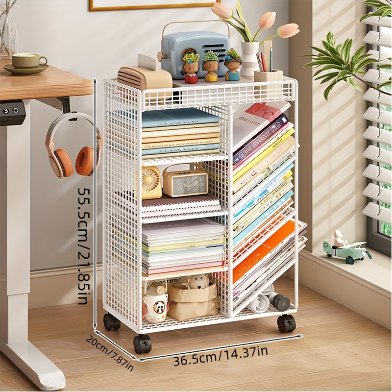 Wózek na książki na kółkach -  – Home Office Library recenzja i cena