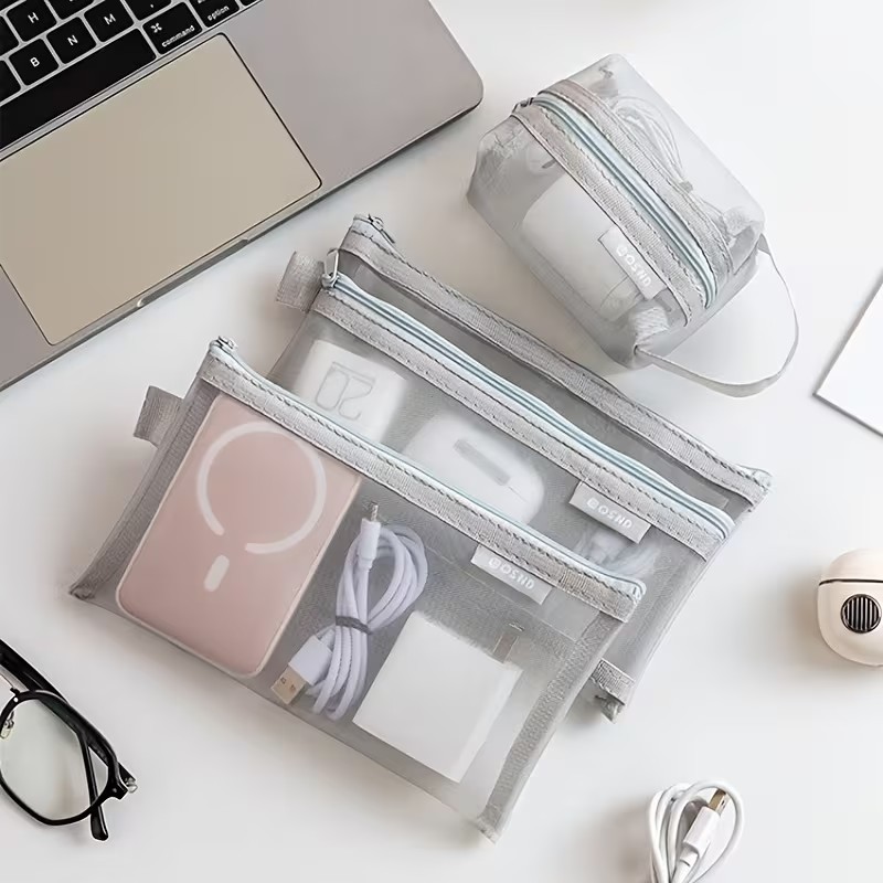 Szare siatkowe torby-organizer – Home Office Furniture Sets recenzja i cena